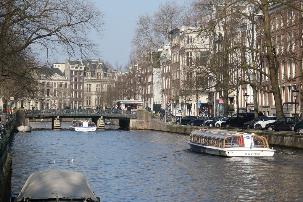 Houses and canals in Amsterdam