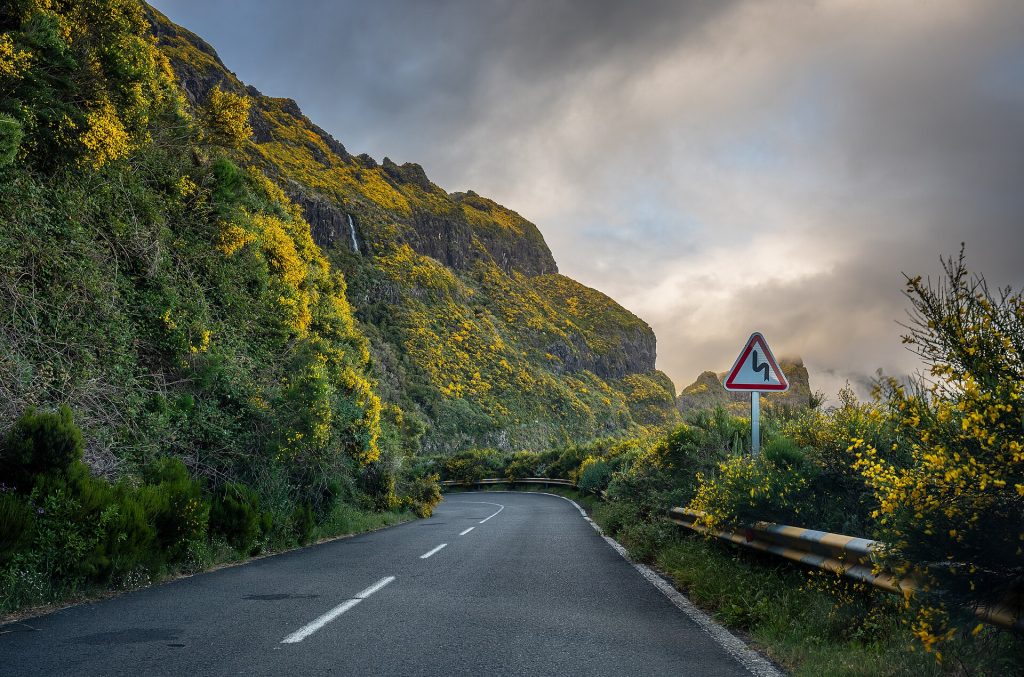 Estrada Regional 105 mountain road in Ribeira Brava, Madeira, 2023 May - 2