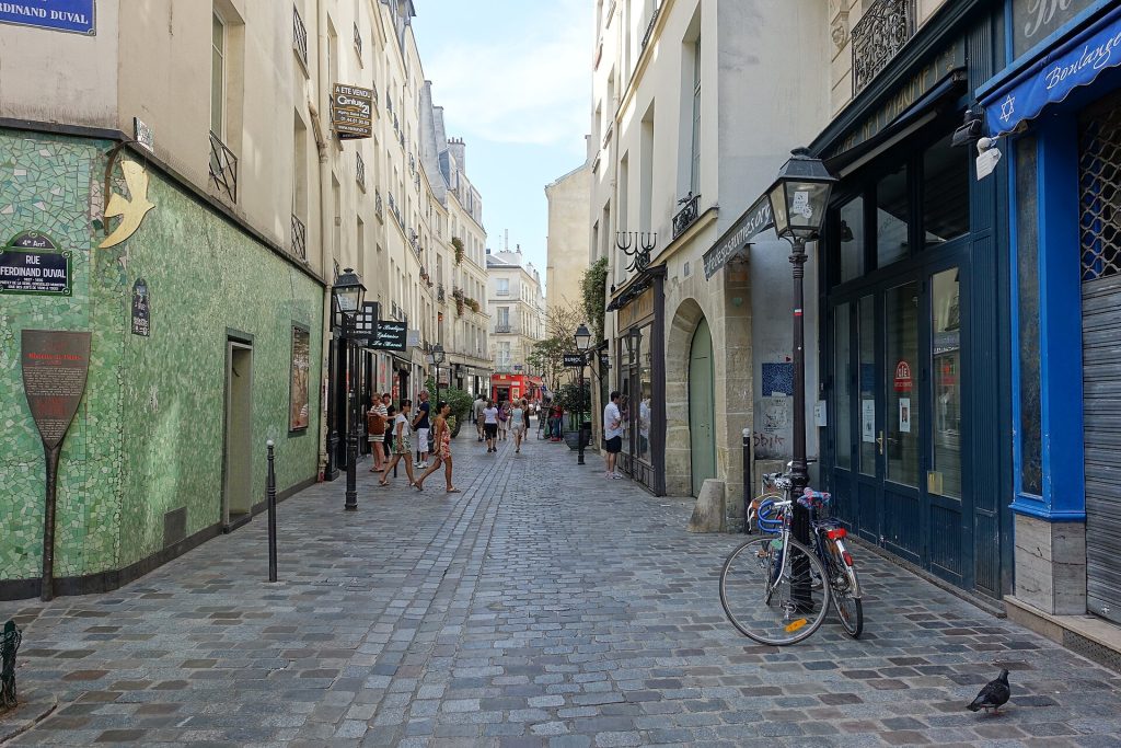 Jewish quarter, rue des Rosiers, Le Marais, Paris 2016